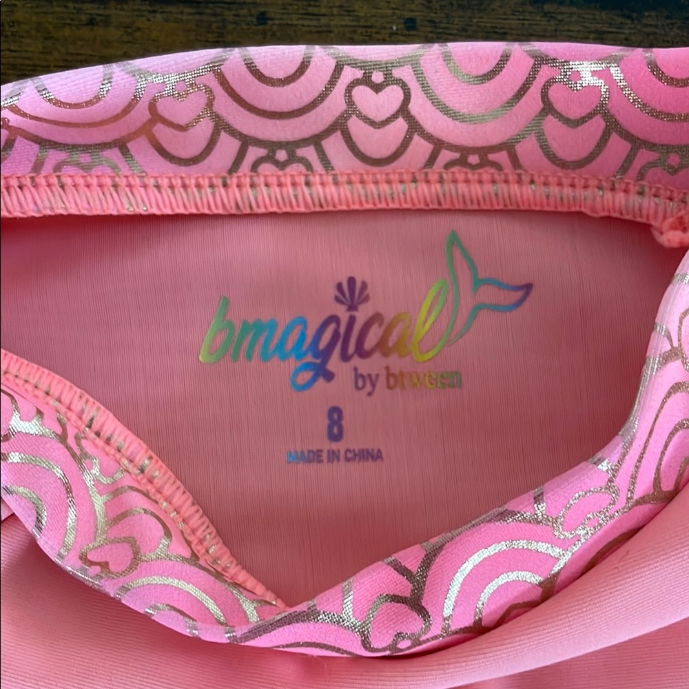 Magic Pink Shimmer Rashguard Swim Set - Picture 2 of 3
